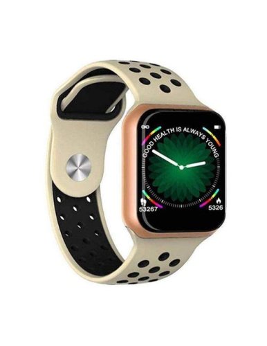 Smartwatch iuni f8, bluetooth, display 1.3inch tft, bluetooth, notificari, pedometru, memento sedentarism, bratara silicon (auriu) 