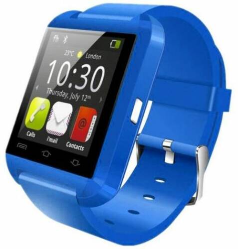 Smartwatch iuni u8+, capacitive touchscreen, bluetooth, bratara silicon (albastru)