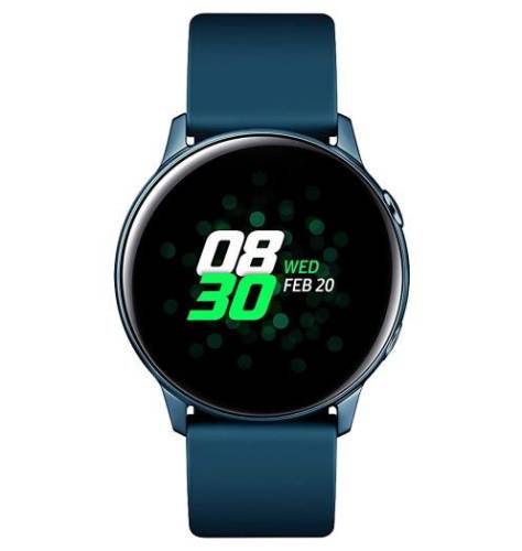Smartwatch samsung galaxy watch active r500, procesor dual-core 1.15ghz, super amoled 1.1inch, 750mb ram, 4gb flash, bluetooth, wi-fi, tizen (verde)