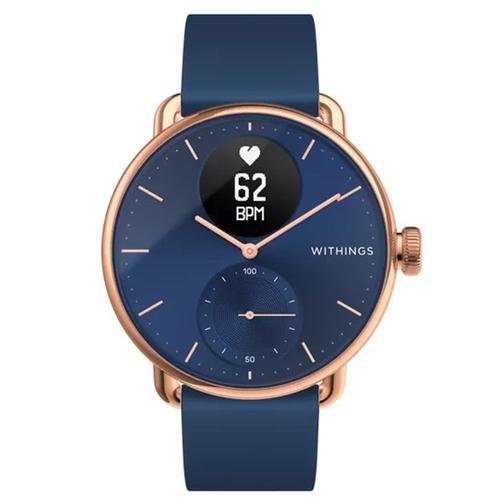 Smartwatch withings scanwatch, 38mm, bluetooth, android/ios, rezistenta la apa, albastru