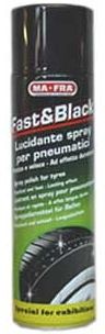 Spray pentru lustruit anvelope ma-fra fast & black h0283, negru, 500 ml