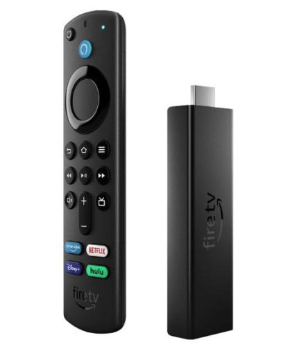 Streaming media player fire tv stick 4k 2021, telecomanda cu control voce alexa (negru)