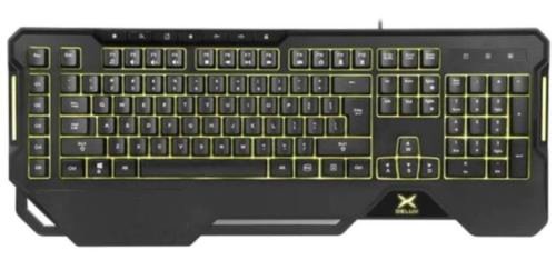 Tastatura gaming delux k9600-bk, iluminata, usb (negru)