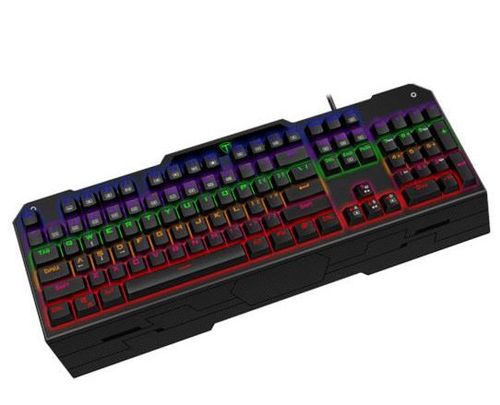 Tastatura gaming mecanica t-dagger battleship, iluminare led rainbow (negru)