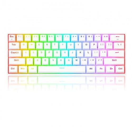 Tastatura gaming redragon draconic k530w rgb pro, mecanica, bluetooth, iluminare rgb (alb)