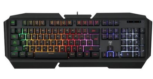 Tastatura gaming t-dagger landing-ship, iluminare led rainbow (negru)