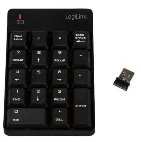 Tastatura numerica wireless logilink id0120 (negru)