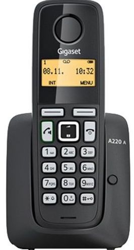 Telefon dect fara fir gigaset a220, caller id (negru)
