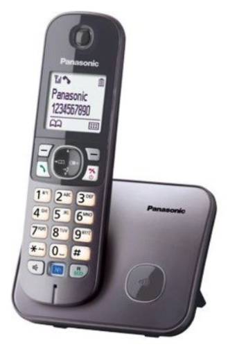 Telefon dect panasonic kx-tg6811fxm, digital, cordless, caller id (metalic)