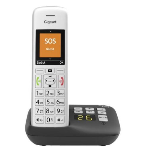 Telefon fara fir dect gigaset e390 a, handsfree (negru/argintiu)
