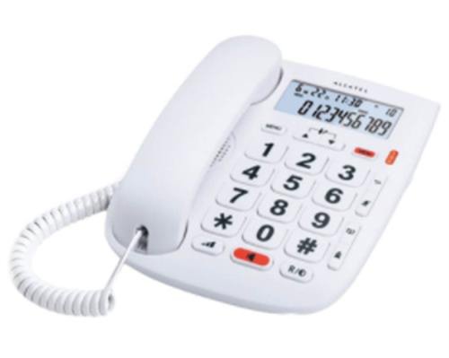 Telefon fix cu fir alcatel tmax (alb)