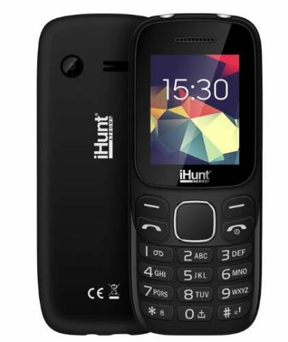 Telefon mobil ihunt i4 2g, 1.8-inch display, dualsim, radio fm, bluetooth, lanterna, baterie 800mah, camera (negru)