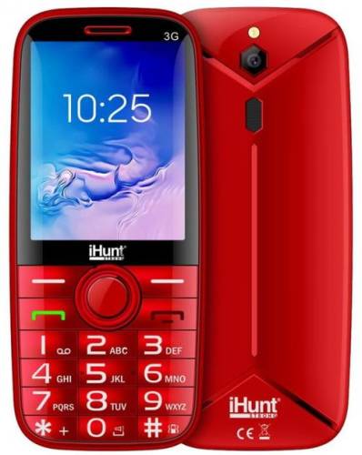 Telefon mobil ihunt i5 3g, 2.8-inch display, dualsim, 3g, radio fm, bluetooth, lanterna, baterie 1450mah, camera (rosu)