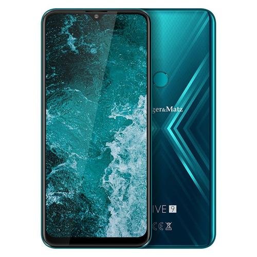 Telefon mobil kruger&matz live 9, procesor octa-core 2.0 ghz, ips capacitive touchscreen 6.5inch, 4gb ram, 64gb flash, 16 mp, 4g, wi-fi, dual sim, android (verde)