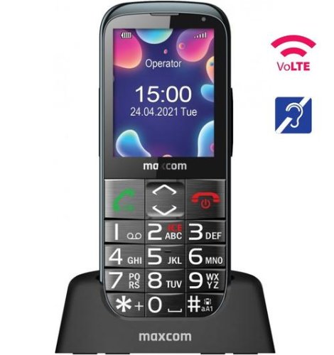 Telefon mobil maxcom comfort mm724, tft 2.2inch, single sim, 4 g (negru)