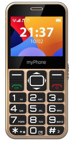 Telefon mobil myphone halo 3, ecran ips 2.31inch, camera 0.3 mp, single sim, 2g (auriu)