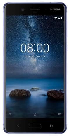 Telefon mobil nokia 8, procesor octa-core 2.5 / 1.8ghz, ips lcd capacitive touchscreen 5.3inch, 4gb ram, 64gb flash, dual 13mp, wi-fi, 4g, dual sim, android (albastru)