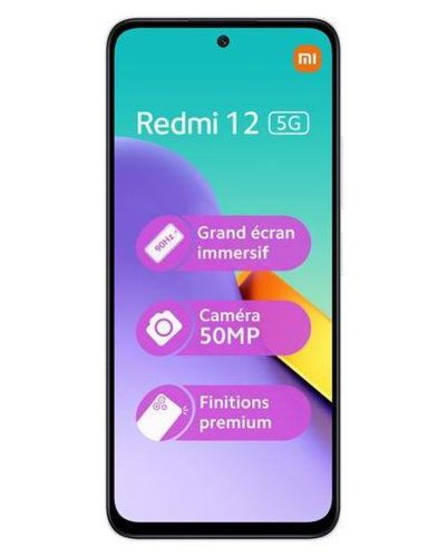 Telefon mobil xiaomi redmi 12, procesor qualcomm snapdragon 4 gen 2, octa-core, ips lcd 6.79inch, 4gb ram, 128gb flash, camera duala 50 + 2 mp, 5g, wi-fi, dual sim (argintiu)