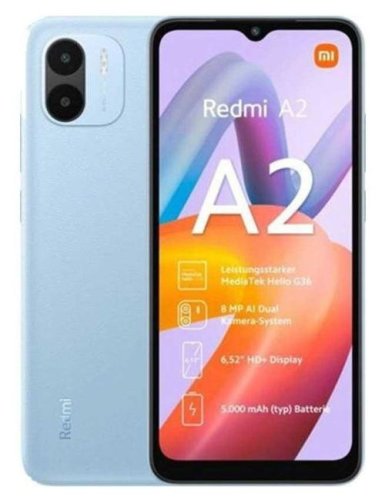 Telefon mobil xiaomi redmi a2, procesor mediatek helio g36 octa-core, ips lcd capacitive touchscreen 6.52inch, 3gb ram, 64gb flash, camera duala 8+0.08mp, wi-fi, 4g, dual sim, android (albastru)