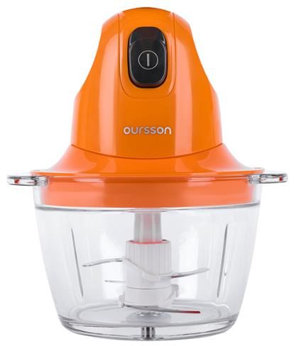 Tocator oursson ch3010/or, 300 w, 4 lame, vas sticla, 0.8 l (portocaliu)