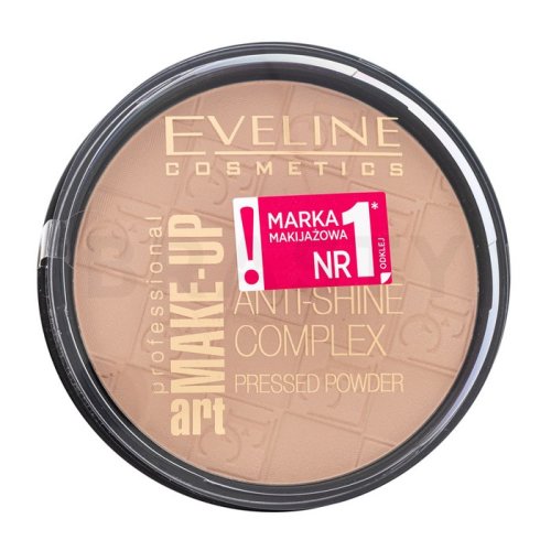 Eveline anti-shine complex pressed powder 34 medium beige pudră pentru o piele luminoasă și uniformă 14 g