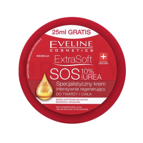 Eveline extra soft sos 10% urea face   body cream cremă regeneratoare 175 ml