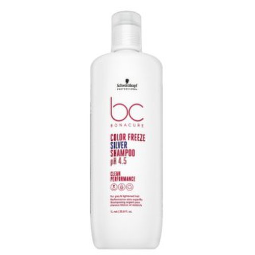 Schwarzkopf professional bc bonacure color freeze silver shampoo ph 4.5 clean performance șampon nuanțator pentru păr blond platinat si grizonat 1000 ml