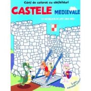 Carti de colorat cu abtibilduri. castele medievale