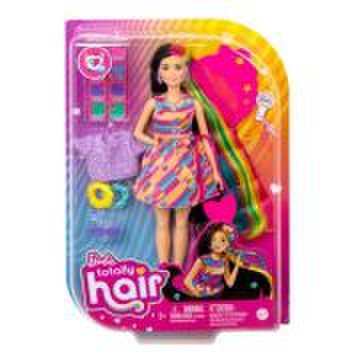 Papusa barbie totally hair, bruneta