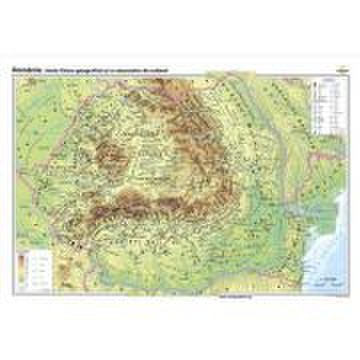 Romania. harta fizico-geografica si a resurselor naturale de subsol - cr-3101b 140x100 cm