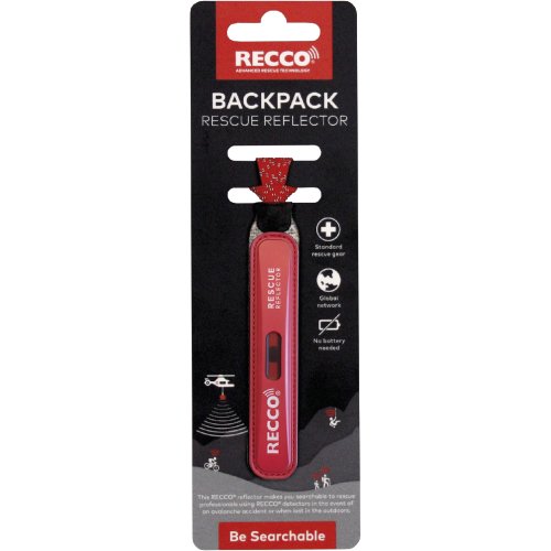 Recco Reflector for backpack, red