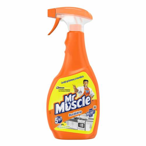 Spray curatare obiecte bucatarie Mr Muscle 5 in 1 kitchen, 500ml