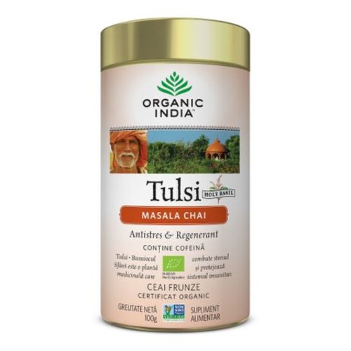 Ceai tulsi masala chai, organic india, 100 g