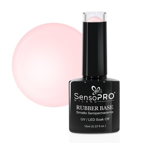 Rubber base gel sensopro milano 10ml, #66 satin pink