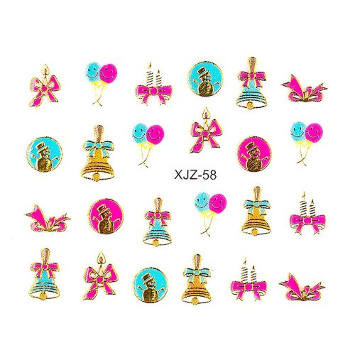 Sticker 3d unghii luxorise xjz-58, christmas collection