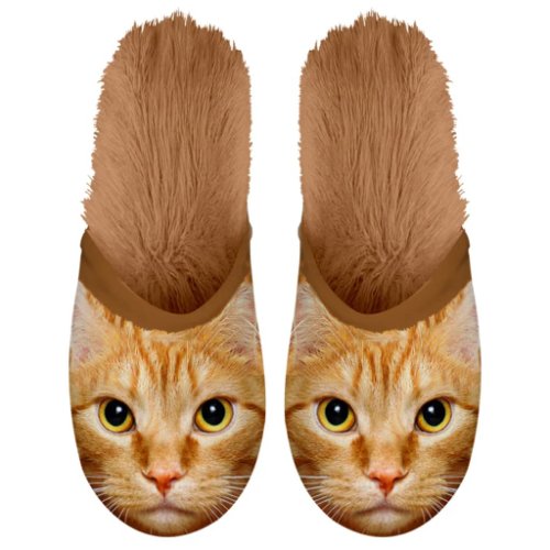 Plenty gifts papuci de pluș cu animale pisică maro, 35-38, 42552