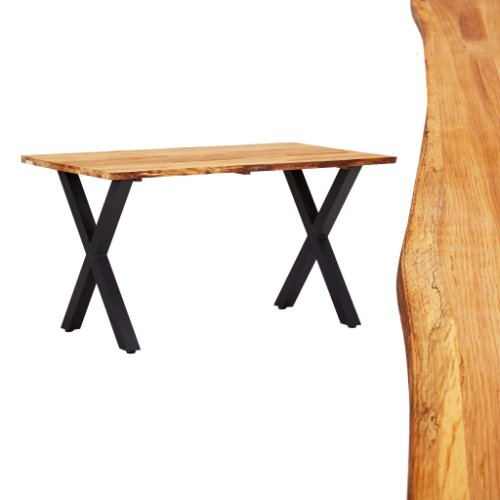 Vidaxl masă de bucătărie, 140 x 80 x 75 cm, lemn masiv de stejar