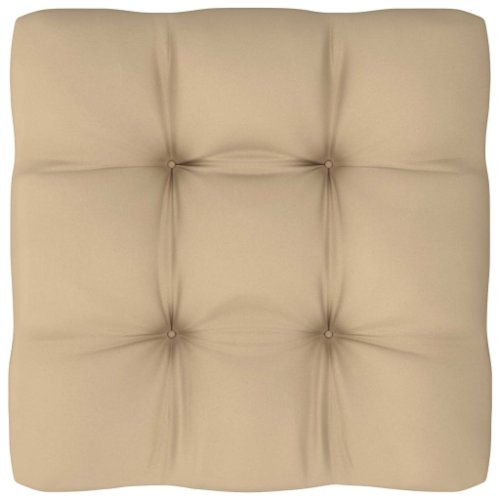 Vidaxl pernă pentru canapea din paleți, bej, 80 x 80 x 12 cm
