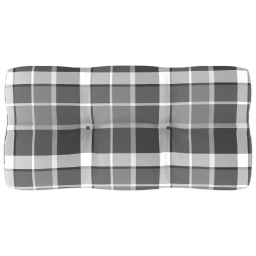Vidaxl pernă pentru canapea din paleți, gri carouri, 80 x 40 x 12 cm