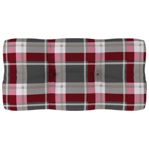 Vidaxl pernă pentru canapea din paleți, roșu, 80x40x12cm, model carouri