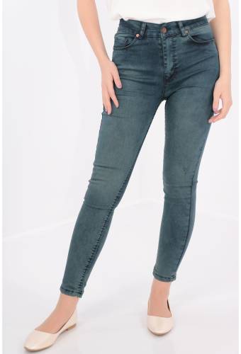 Jeans skinny fit decolorat