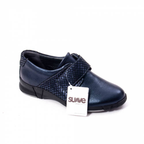 Pantofi casual dama piele Suave sukyoto 9203 bleumarin