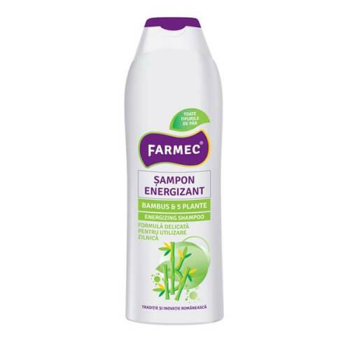 Șampon energizant bambus și 5 plante 400 ml