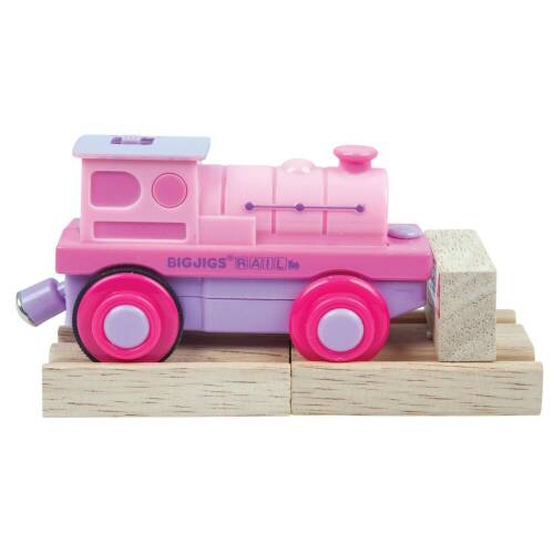 Locomotiva electrica roz, bigjigs toys