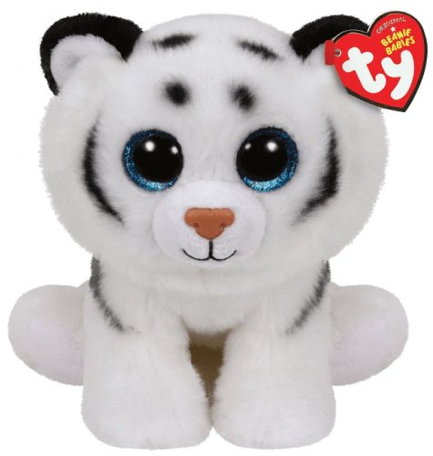 Plus ty 15cm beanie babies tundra tigru alb