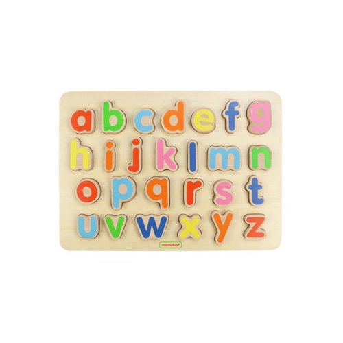 Puzzle 3d alfabet litere mici, din lemn, +3 ani, masterkidz