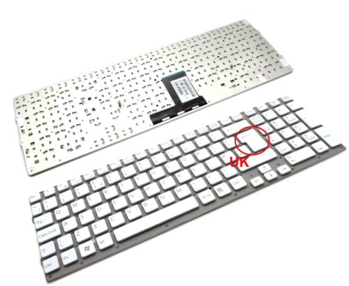 Tastatura alba sony 14874011 layout uk fara rama enter mare