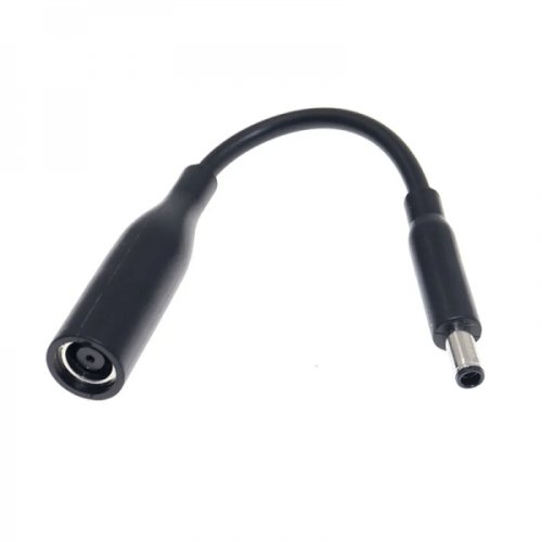 Cablu adaptor pentru incarcator laptop dell de la 7.4x5 mm la 4.5x3 mm 15 cm negru