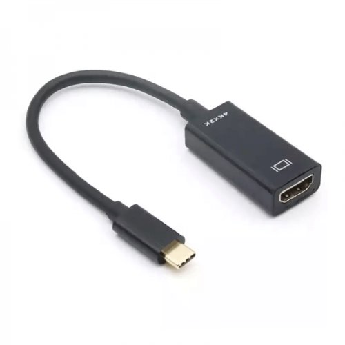 Cablu adaptor usb la hdmi usb 3.1 type-c tata la hdmi mama pentru transfer audio – video 0.2 m negru