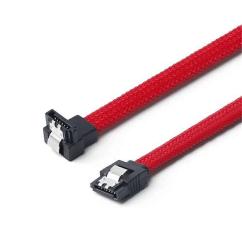 Cablu hdd sata iii 3.0 6 gbps 7 pini o mufa unghi 90 grade cablu de date pentru hdd ssd 50 cm